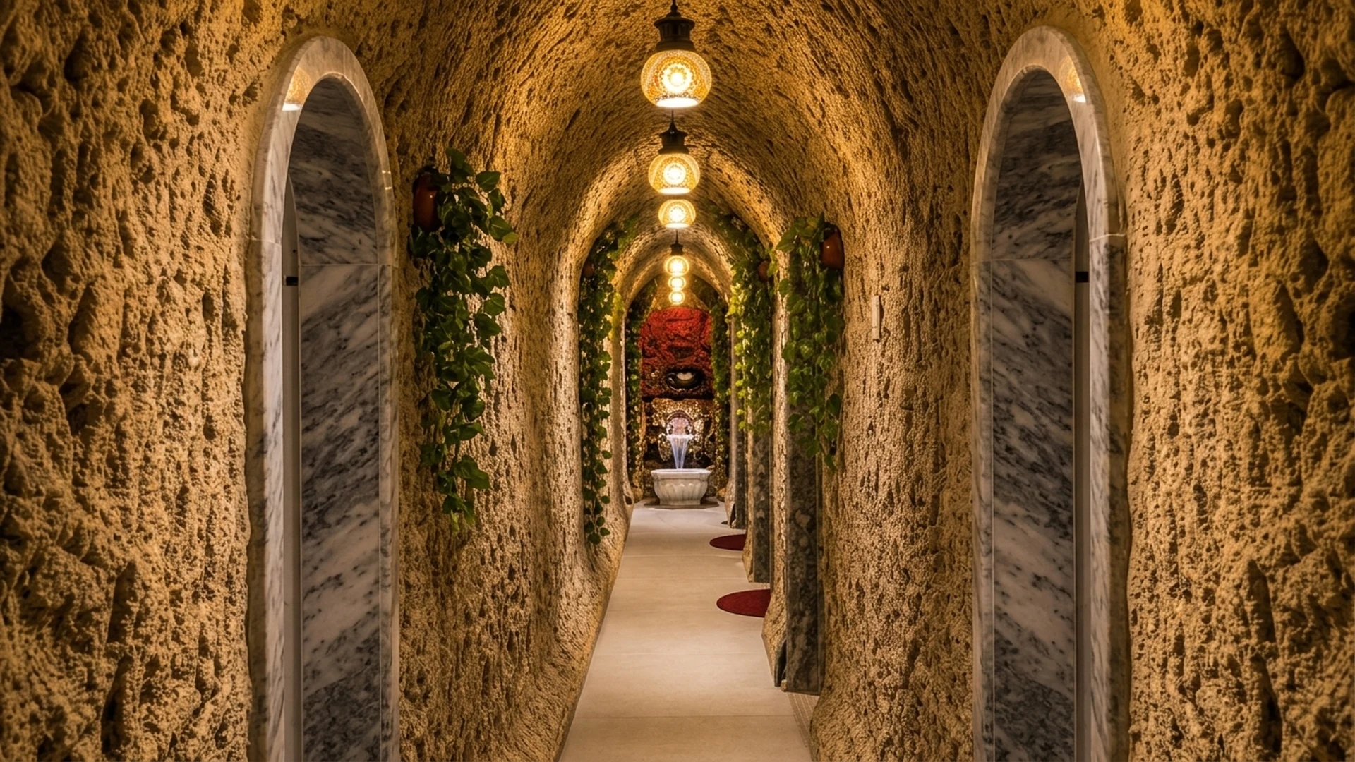 Avanos Stone Corridor & Lanterns